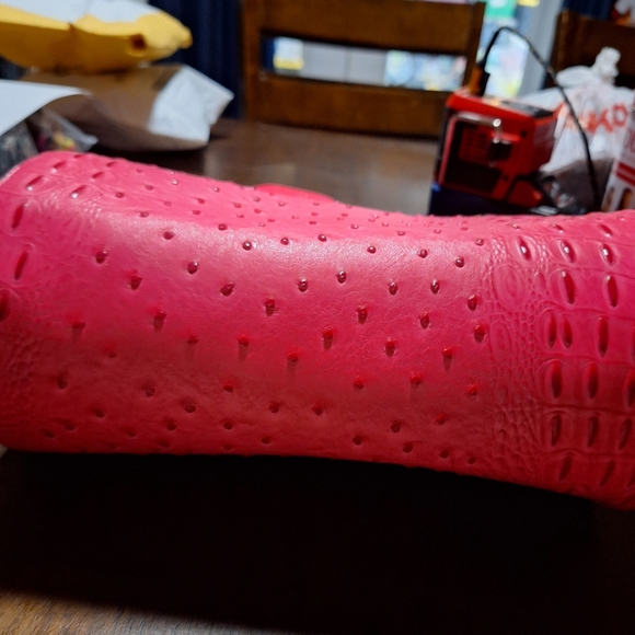 Ruby is a unique handbag that is made of faux leather.  She has a center jeweled - Picture 4 of 7